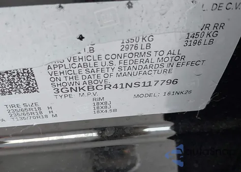 2022 Chevrolet Blazer Fwd 2Lt from USA, damaged, VIN 3GNKBCR41NS117796